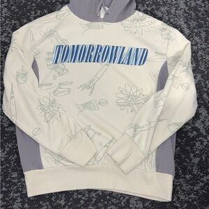 Disney Parks Tomorrowland Cream and Gray Hoodie size L unisex